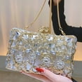 thumbnail image 5 of Bolsos de noche para mujer, bolsos de mano florales para mujer, bolso de boda elegante, bolso de mano para fiesta, novia, bolso de hombro, 5 of 5