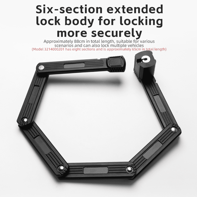 ROCKBROS Bicycle Folding Key Lock,Bike & Motorcycle Portable Lightweight Locks