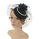 thumbnail image 2 of Fascinators Sombrero Hilo BLESIY Disfraz Flor Diadema Boda Banquete Cosplay Negro Sombrero Tocado, 2 of 6