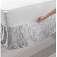 thumbnail image 2 of Floral Bed Skirt, Close up Top View of Daisies and Butterflies Botanic Elements, Elastic Bedskirt Dust Ruffle Wrap Around for Bedding Decor, 4 Sizes, Grey Pink Pale Blue, by Ambesonne, 2 of 2