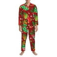 thumbnail image 4 of Bingfone Men'S Pajama Set 2 Piece Loungewear Pjs, Long Sleeve With Pajama Pants-X-Mas And New Year, 4 of 9