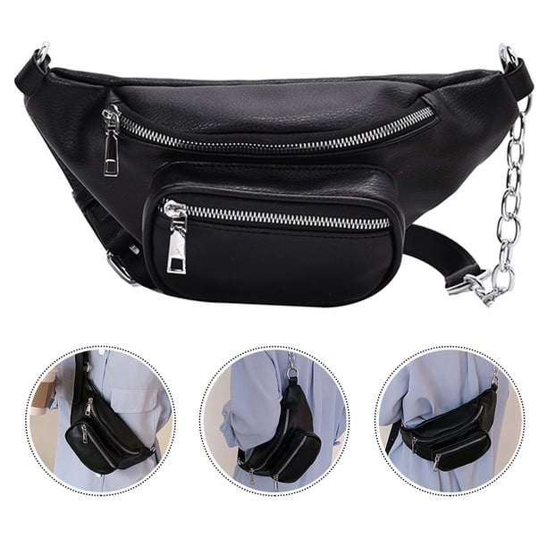 IDEANATEGRATE 1Ud Multipropósito De Cuero PU Negro Con Y Correa Ajustable Para Carga