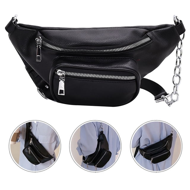 IDEANATEGRATE 1Ud Multipropósito De Cuero PU Negro Con Y Correa Ajustable Para Carga