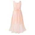 thumbnail image 2 of iEFiEL Kids Girls Sleeveless Sparkly Rhinestone High-low Hem Dress for Birthday Party Coral Pink 10, 2 of 7
