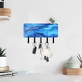thumbnail image 6 of Stylish Acrylic Key Holder Wall Mount small shelf with hooks Decorative & Functional for Home Organization Blue Water Texture, 6 of 6