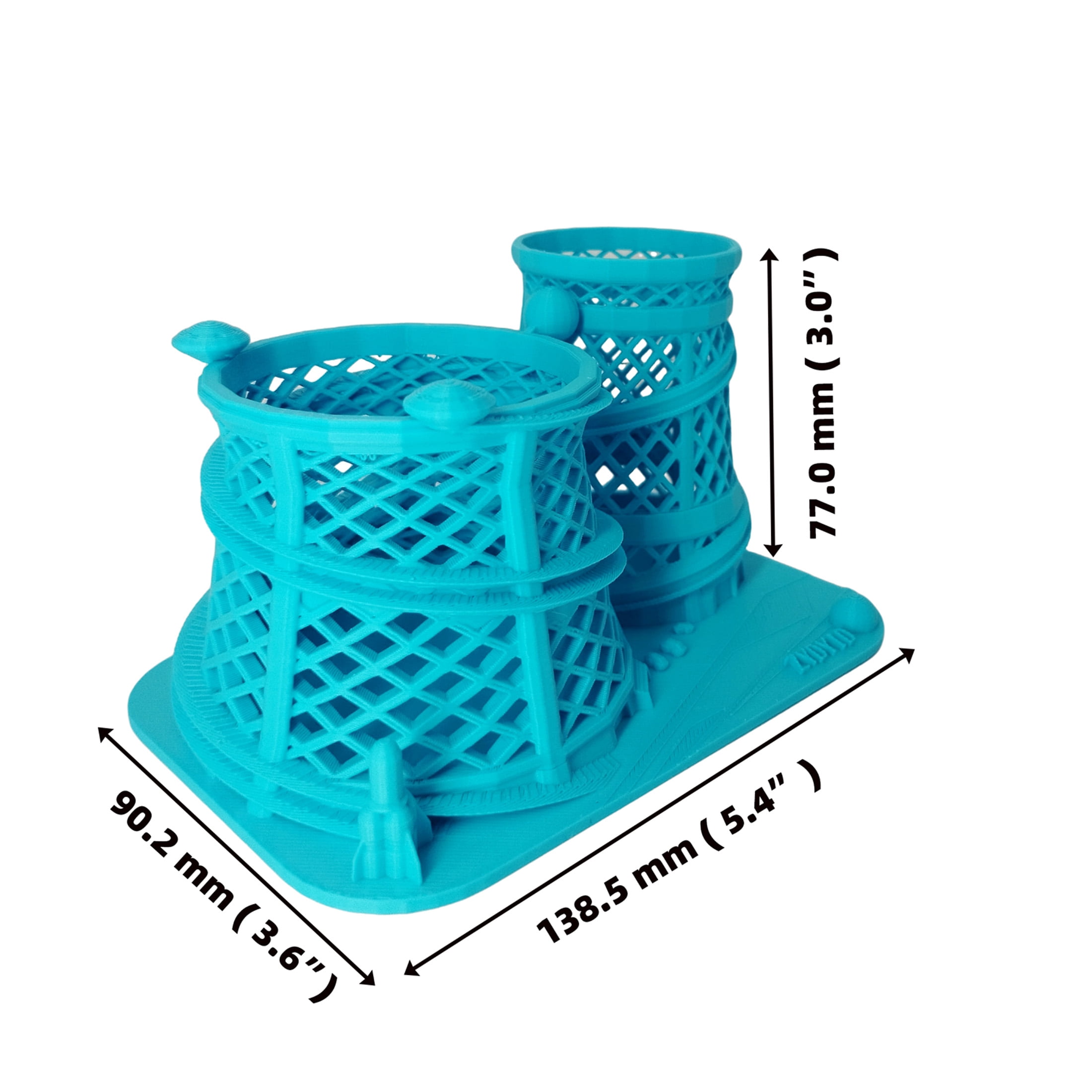 Cooling Tower Pen Holder with Phone Stand | Desk Accessory for Home & Office