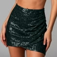 thumbnail image 2 of Daznico Stylish Mini Skirt with Pleated Hem Fitted Sparkly Beaded Embellishments for Party and Night Out,Mardi Gras Clothing,Mardi Gras Skirt,XS, 2 of 5