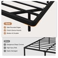thumbnail image 6 of Amolife Heavy Duty King Size Floating Bed Frame with Smart LED Lights and Charging Station, Black, 6 of 13
