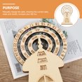 thumbnail image 3 of Shisuyan Calendar Decor Desk Calendar Flip Calendars Perpetual Small Circular Rotating Boxwood, 3 of 8