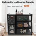 thumbnail image 2 of 4 Tier Clear Display Case, Showcase Display Cabinet W/Door, Storage Cabinet for Kitchen, Study, Warehouse, Bedroom, Living Room, 2 of 7