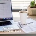 thumbnail image 5 of Fit Meal Prep [1000 Pack] 4 oz Disposable White Paper Cups - On the Go Hot and Cold Beverage All-Purpose Sampling Portion Cup for Coffee, Espresso, Cortado, Water, Tea and Juice, Food Grade Safe, 5 of 7