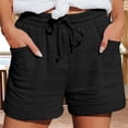 thumbnail image 2 of Women Cotton Drawstring Sweat Shorts, Summer Casual Athletic Lounge Shorts | Loose Relaxed Fit, Lightweight Summer Shorts Great for Running, Gym Workouts And Daily Home Loungewear, 2 of 5