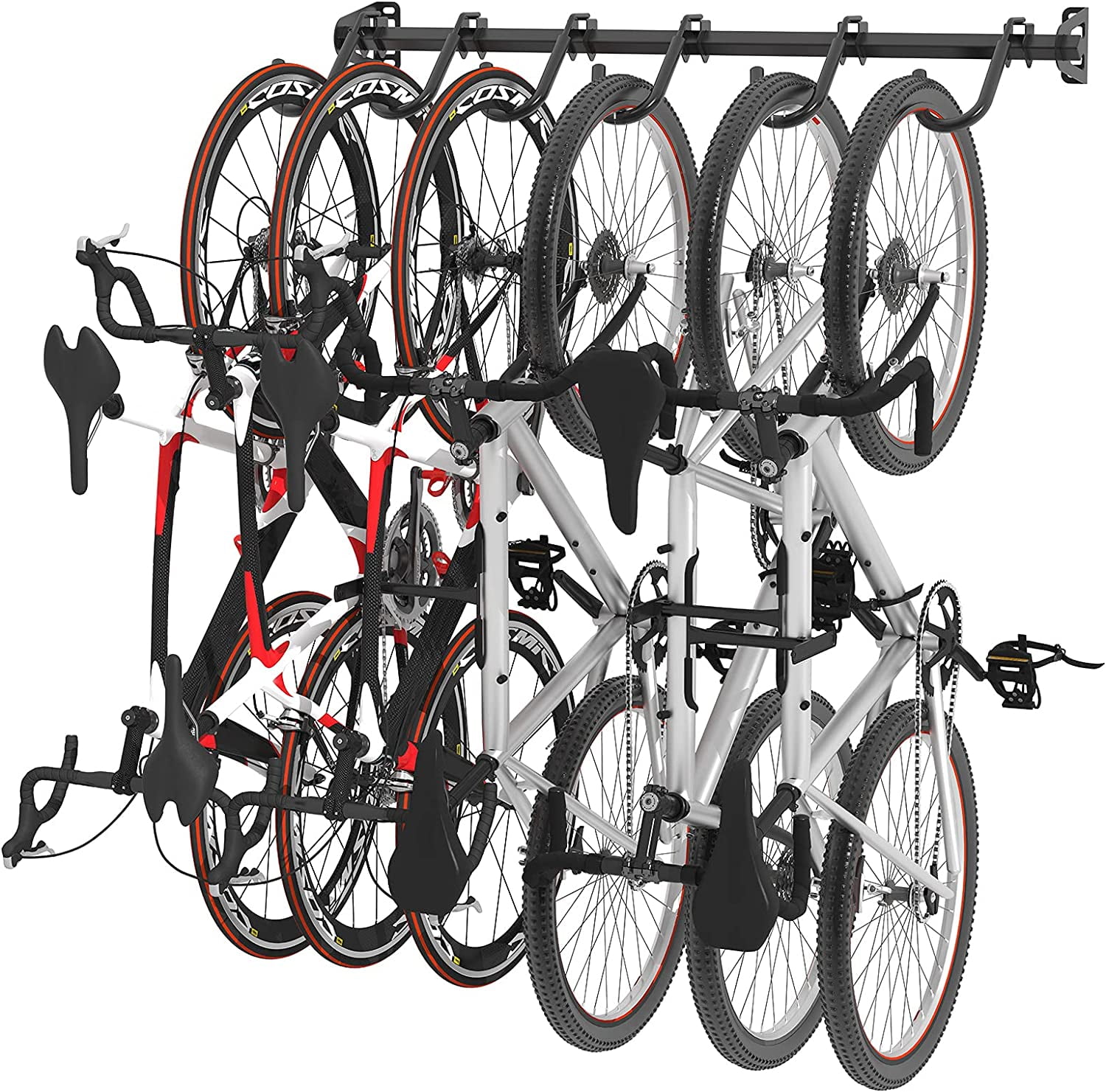 6Bike Storage Rack for Garage, HeavyDuty Wall Mount Hanger for Home
