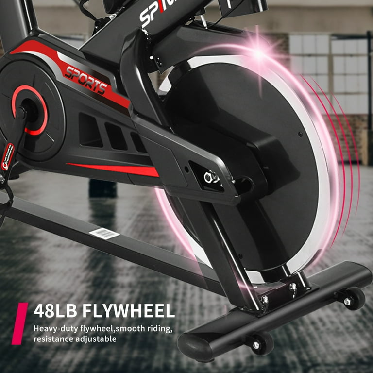 Murtisol Indoor Cycling Bike with 28.7LBS Flywheel Adjustable Seat Handlebar Home Gym Use Walmart