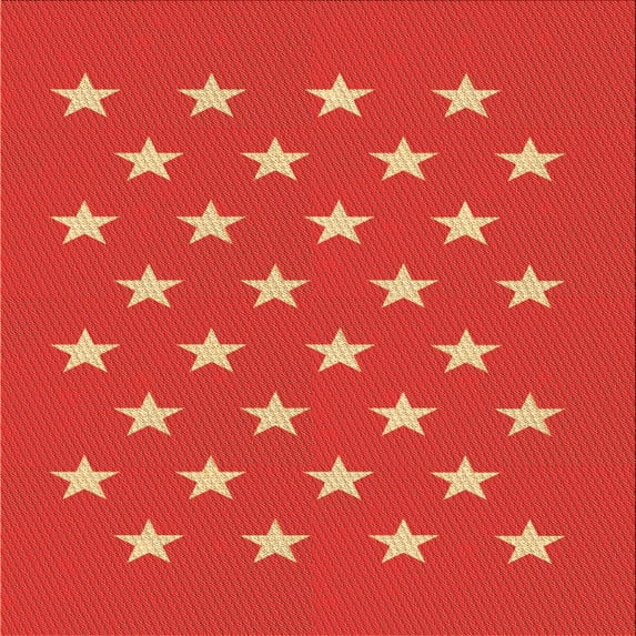 Ahgly Company Indoor Square Patterned Red Area Rugs, 7' Square