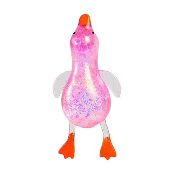 Wonitaaizi Glitter Ducks Squishy Fidget Toys Stress Relief Sensory Balls for Adults Anxiety Focus Desk Toys Fun Party Favors Stocking Stuffers(B)