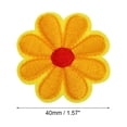 thumbnail image 2 of Parche de flores de Uxcell para planchar, bordado, parche de flores para reparación de ropa, mochila 3.54x3.54" 15 Pcs (Amarillo claro), 2 of 7