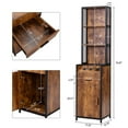 thumbnail image 4 of PENNYNANA Salon Station Barber Beauty Equipment Bathroom Cabinet Furniture with Drawer Holders Brown, 4 of 21