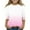 Pink, variant on breaise Girls 3/4 Sleeve Shirts Cute Tops Trendy Gradient Print Loose Soft Blouses Three Quarter Length Basic Tees Crewneck T-Shirts 3-12Years
