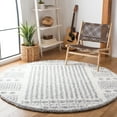 thumbnail image 2 of SAFAVIEH Parma Yvonne Geometric Shag Area Rug, Grey/Ivory, 6'7" x 6'7" Round, 2 of 8