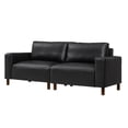thumbnail image 5 of 78.5" Big Loveseat for Living Room, Apartment, Upholstered Breathable Faux Leather PU Couch, Loveseat (Black), 5 of 10
