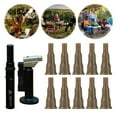 thumbnail image 4 of Yucurem 10Pcs Butane Nozzle Adapter Universal Converter for Cigarette Lighter Camping Kitchen Utensils (Khaki), 4 of 10