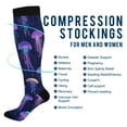thumbnail image 2 of FORMRS Womens Knee High Socks Casual Long Thick Travel Daily Wear, 1 Pair, Dark Blue Jellyfish Pattern, 2 of 6