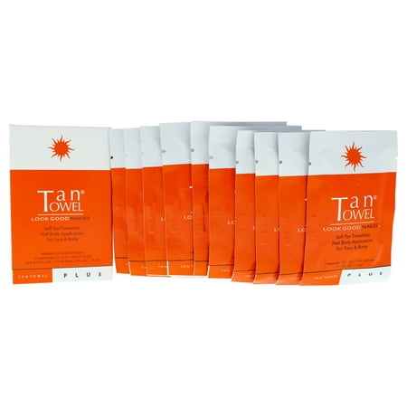 Tan Towel Plus Half Body Self Tanner Towelette, 10 (Best Self Fake Tan)
