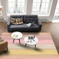 thumbnail image 3 of Pink Yellow Wood Board Area Rug For Living Room Bedroom, Colorful Wooden Grain Indoor Rugs Soft Non-Slip Large Floor Carpet Non-Shedding Nursery Floor Mat 3 x 5ft, 3 of 6