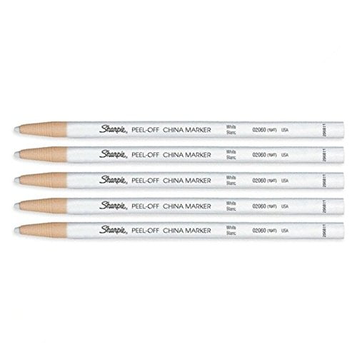 Peel-Off China Marker 164T White, 5 Markers Per Order (02060)