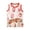 Red, variant on felwors Girls Sleeveless Pajama Sets Cute Sleepwear Loungewear(Coffee,18-24 Months)