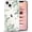 Leaves, variant on Compatible with iPhone 13 Case, Clear White Lace Floral Flower Shockproof Protective Bumper Hard Back Slim Cute Clear Phone Cover for Women Girls 2021 6.1" (White Floral13)
