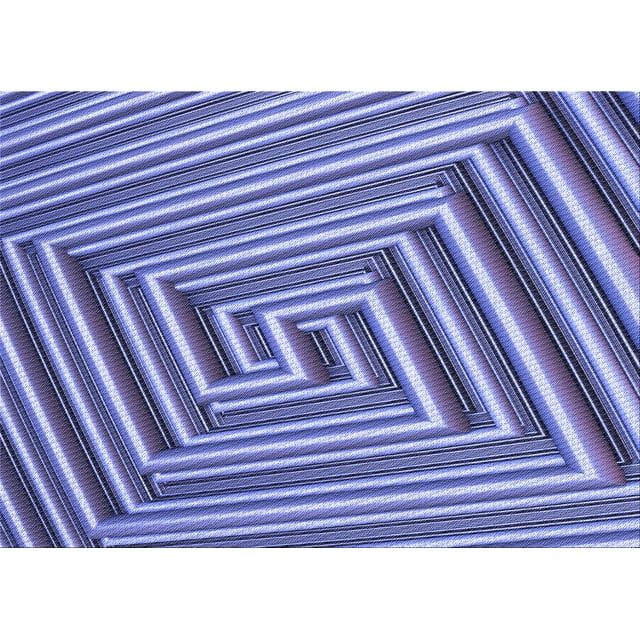 Ahgly Company Machine Washable Indoor Rectangle Transitional Deep Periwinkle Purple Area Rugs, 8' x 12'