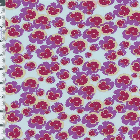 Flower Print Fabrics - Berry Mix Nel Whatmore Secret Garden Flower Power Print Cotton, Fabric Sold By the Yard