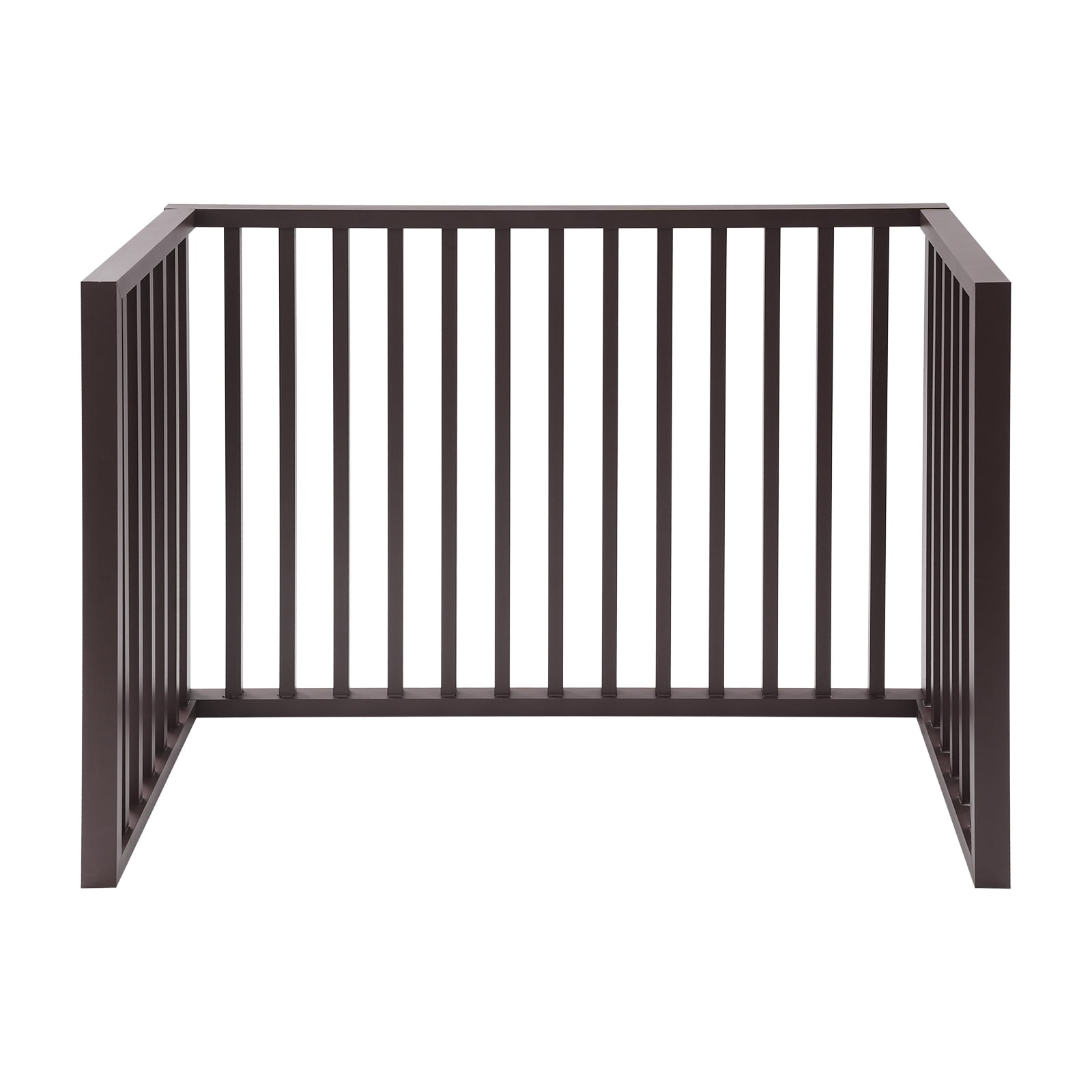 ToppiJoy 1.5P 3 Panels Air Conditioner Fence, Drill-Type Louvered Grille AC Unit Fence Outdoor, for Outdoor Trash Can, Pool Equipment Enclosure Panels Coffee Color