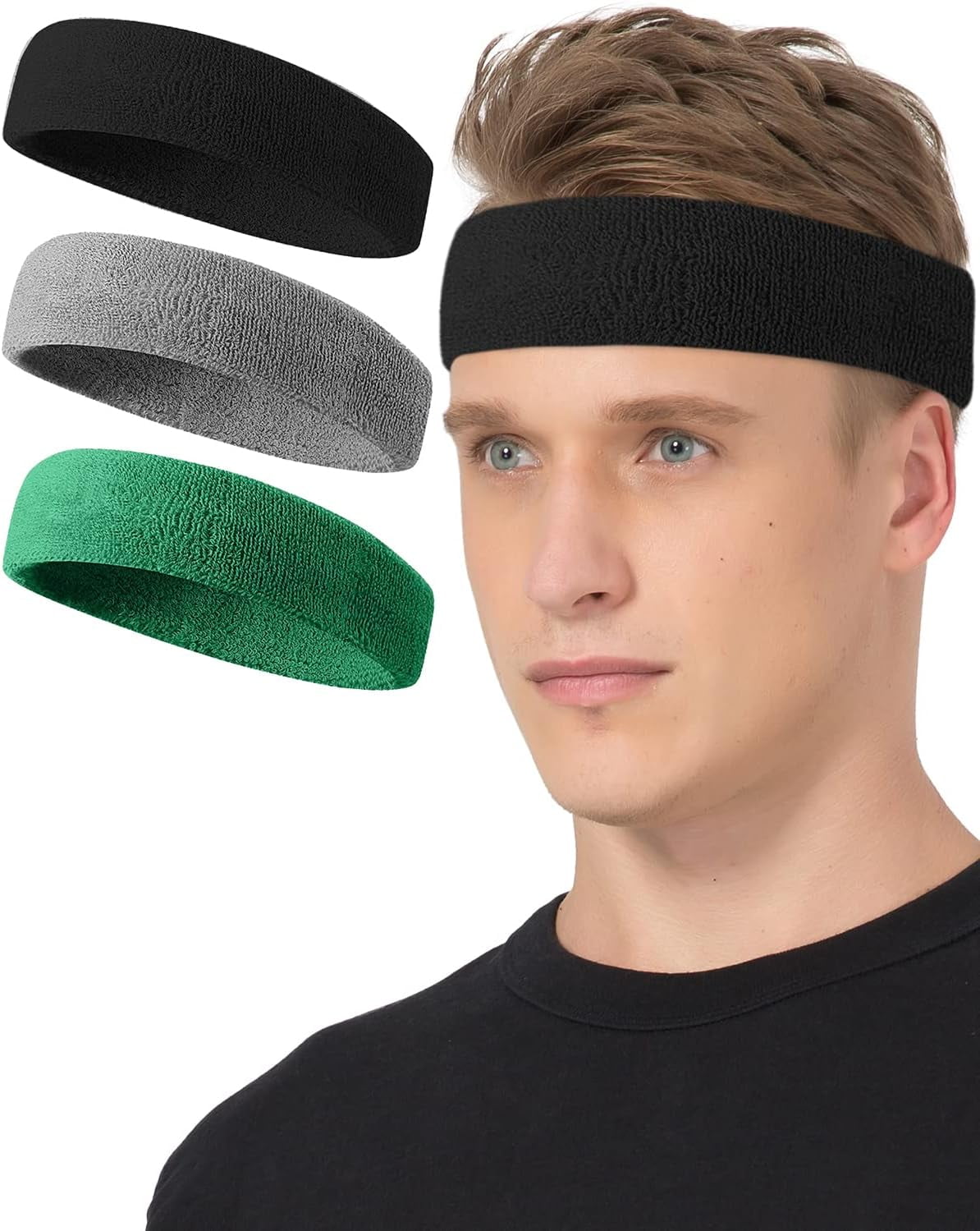 Sweatbands Sport Headbands for Working Out, Execise, Tennis, Basketball ...