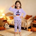 thumbnail image 2 of Miaoju Halloween Pajamas Set Print Top and Pant Set Cotton Home Clothes 2 Piece Pjs, 2 of 6