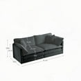 thumbnail image 3 of Gray Chenille 2-Piece Living Room Set (2+2 Seat) for Home Office Lounge, 3 of 10