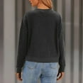 thumbnail image 4 of ZHYou Womens Soft Front Pocket Sweatshirts,Casual Pullover Baggy Fit Comfortable Warm Tops,Dark Gray,Size M, 4 of 9