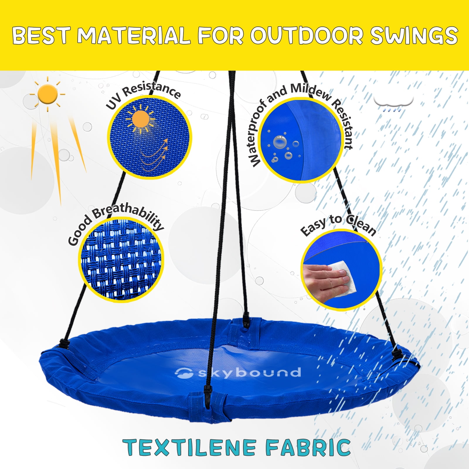 SkyBound  Saucer Tree Swing for Kids, Outdoor Flying Swing for Adult Support Up to 600lbs