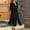 Black, variant on Hvot&aat Cotton Linen Shirt Dresses for Women 2025 Summer Plus Size Casual Solid Long Sleeve Button Down Midi Dress