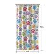 thumbnail image 5 of White Dog Paw Footprint Shower Curtain 36"x72" ,Bathroom Decorative Shower Curtains Set with 12 Hooks,Modern Waterproof Washable Shower Curtain, 5 of 6