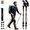 Black, variant on Outsura Hiking Poles (Pair of 2) - Aluminum, Collapsible, Lightweight Trekking & Walking Sticks for Hiking
