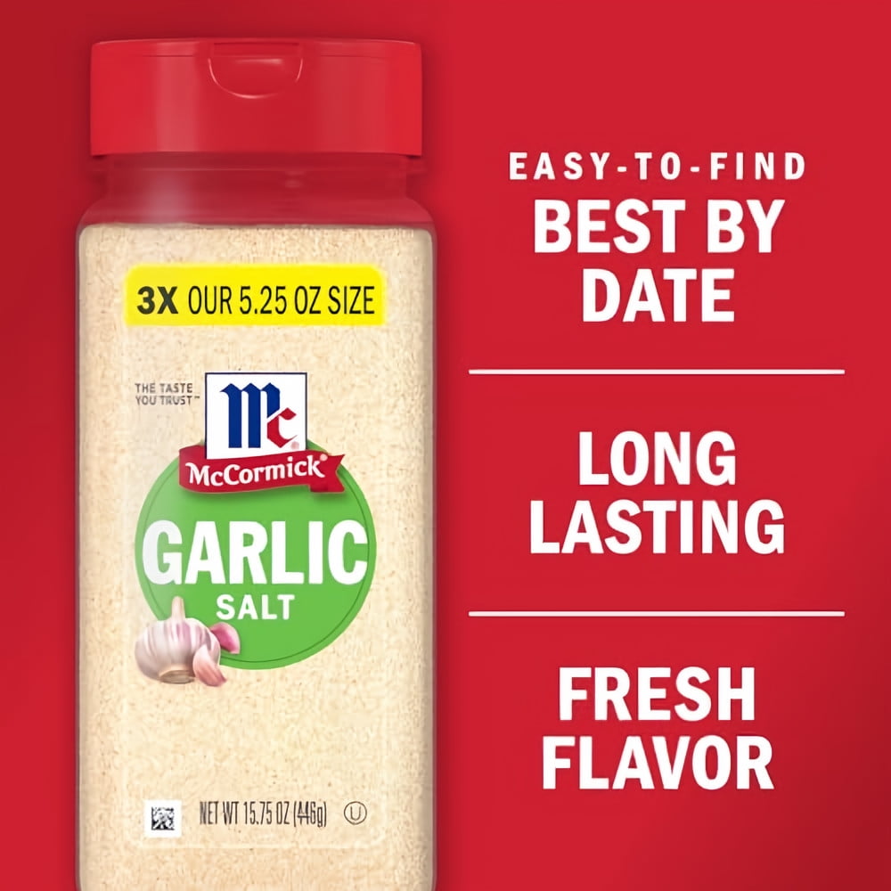 McCormick Garlic Salt 15.75 oz (Pack of 18)