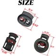 thumbnail image 2 of 150PCS Professional DIY Plastic Spring Fastener Cord Lock Toggle Stopper Buttons Fastener Slider (2-Hole Ellipse x50,1-Hole Cylinder x50, 1-Hole Ball x50), 2 of 5