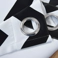 thumbnail image 2 of Efavormart 2 Panels White/Black Polyester Chevron Design Thermal Insulated Blackout Room Darkening Grommet Top Curtain 52"x84", 2 of 9