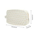 thumbnail image 2 of Bolsas de Maquillaje Rectangulares de Puntos de Moda 1 Pc para Viaje Grande Blanco Amarillo Poliéster, 2 of 5