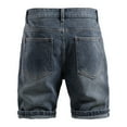 thumbnail image 3 of Dagugfen Denim Shorts for Men Straight Leg Knee Length Fitted Solid Color Classic Casual Summer Shorts, 3 of 3