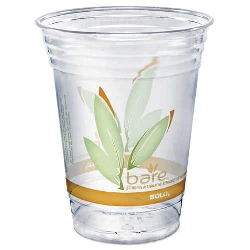 Dart Bare Eco-Forward RPET Cold Cups, 16-18 oz, Clear, 50/Pack -DCCRTP16DBAREPK