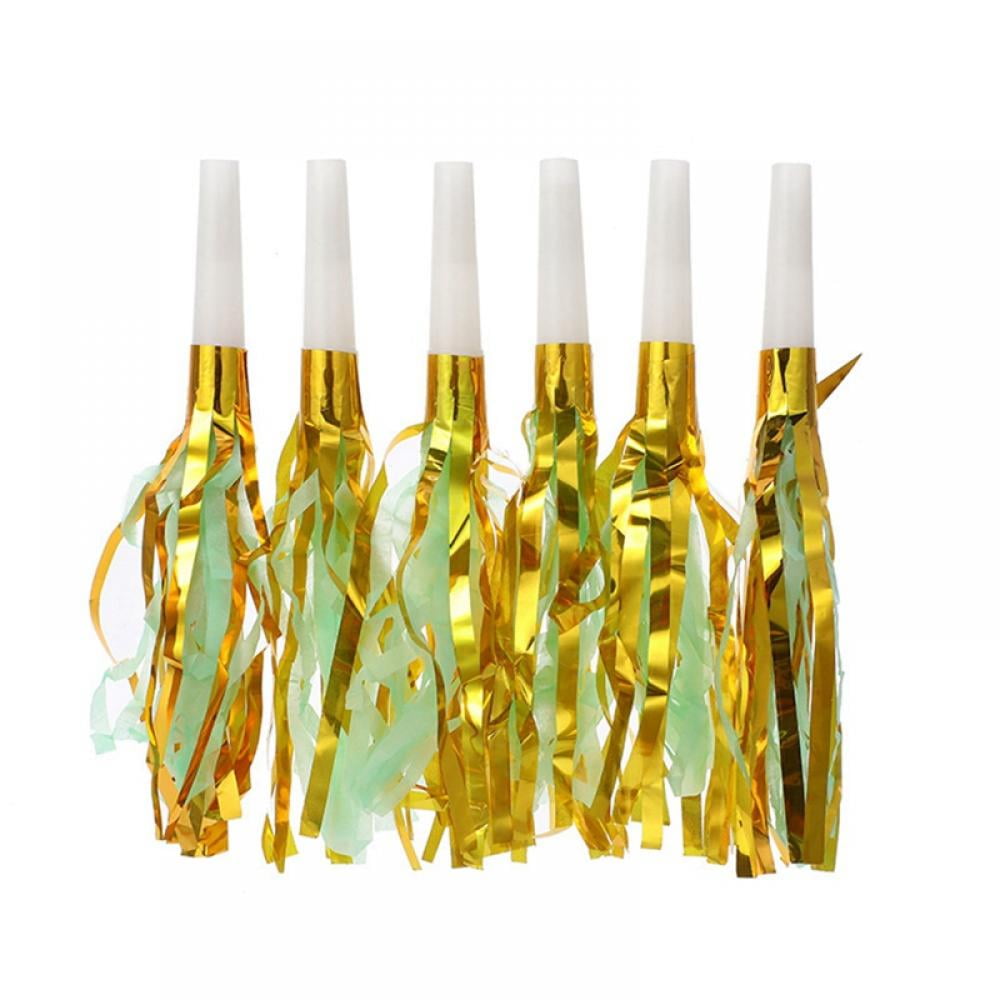 30 Pieces Gold Noise Makers for Adults Kids Party Horns and Blowers